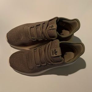 Sparkly Olive Green Adidas